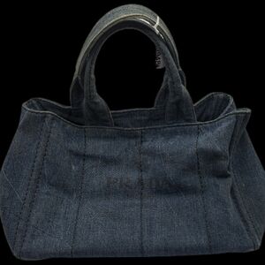 Prada Large Denim Canapa Tote